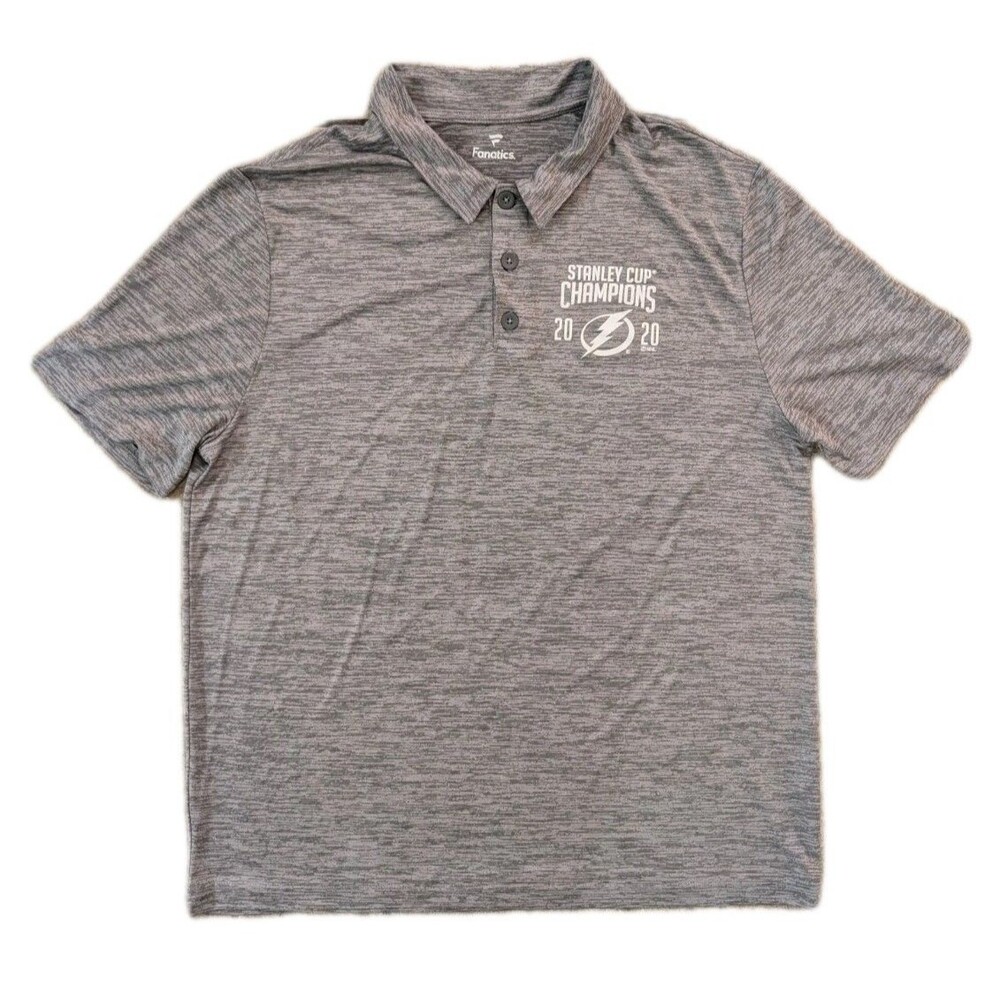 Tampa Bay Lightning 2020 Stanley Cup Champions Polo Shirt Men’s XL Fanatics NHL